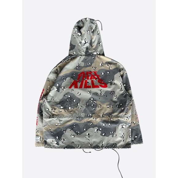 Gallery Dept Grey Camouflage Art That Kills Anorak - Picture 2 of 4